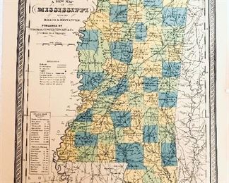 Mississippi map steamboat days circuit 1852  Copyright 1974
11 inches wide by 14 inches tall $20