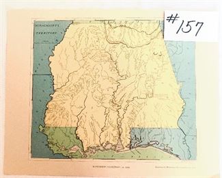 Mississippi territory map circa 1816 copyright 19 74 
11 inches wide by 14 inches tall $20