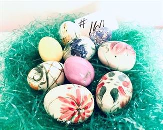 Set of nine Easter eggs
 six are Gail Pittman set $55