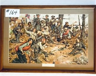 Framed Print “holding the line at hazards” Artist Gilbert Gaul
 23.5 inches wide by 16.5 inches tall $75