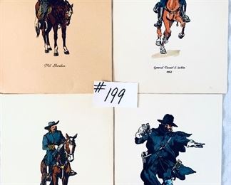 Union officers 9 x 12 lithographs $25 each