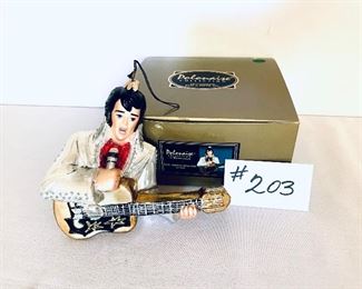 Polonaise collection Elvis ornament 7 inches wide 5 1/2 inches tall $45