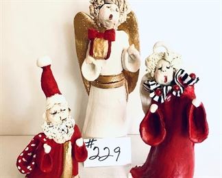 Moni pottery 2 Angels, 1 Santa
 8 to 12 inches tall 
$155 for the set