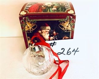 Glass ball ornament 3 inches wide $12
