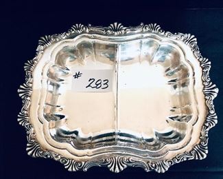 Divided silver plated dish 15 inches wide $25
Slight silver lose 