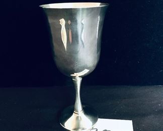 Silver plated goblet 6 inches tall $18