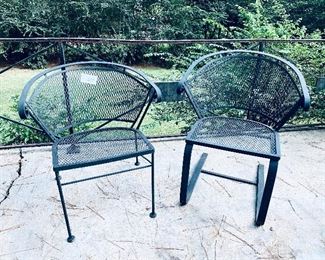 Pair of metal chairs $85