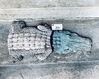 Plaster alligator two pieces 25 1/2 inches long $35