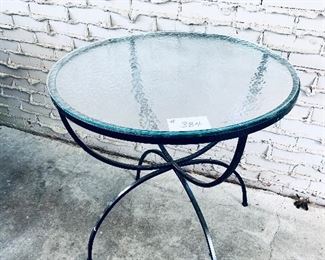 Metal round table 28 inches wide by 28.5 inches tall $49