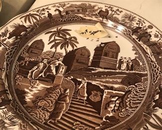 rare find on this spode in brown transfer plate 