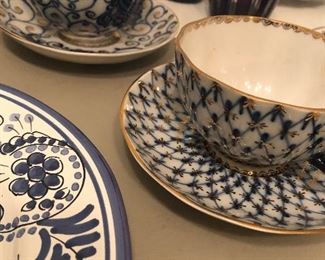 russian cups and saucers  -lots of japan -italy- mexixo -too