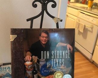 autographed /signed don strange cookbook 
