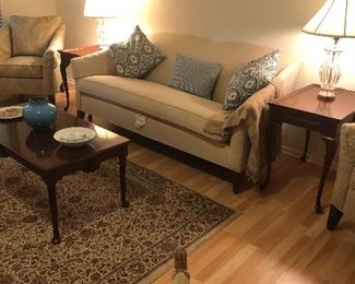 ethan allen sofa and chairs