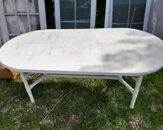 Large Oval Outside Picnic Table with PVC legs