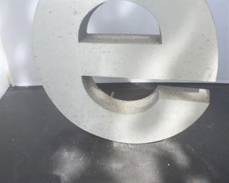 Iron Letter Lowercase E - 3 Mounting Screws