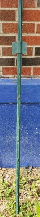 Green Metal Garden or Fence Stakes