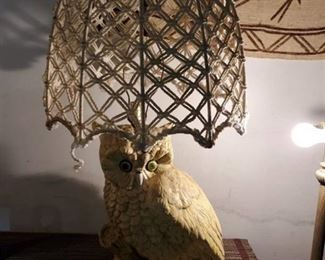 Ceramic Owl Lamp - Untested but Awesome
