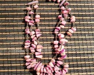 Pink Heish Beaded Necklace