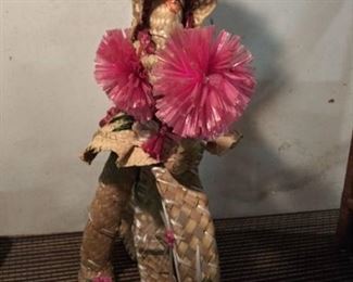 Woven Doll on Bicycle