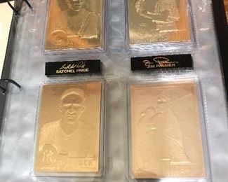 22k Gold Plated Baseball Cards Danbury Mint. 