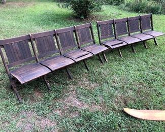 Two Sets  of Wooden Folding Theatre  Seats... 