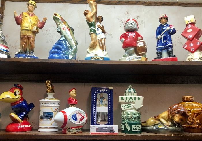 Vintage Collection of Jim Beam and Ezra Brooks Decanters ..... many more to come 