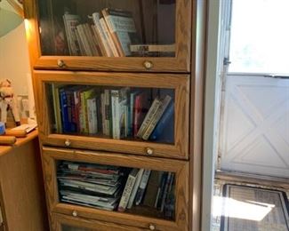 oak veneer barrister bookcase
