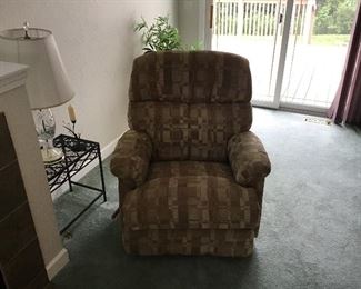 Oh look Another Brown Plaid Overstuffed Reclining Chair...also Very Comfortable!