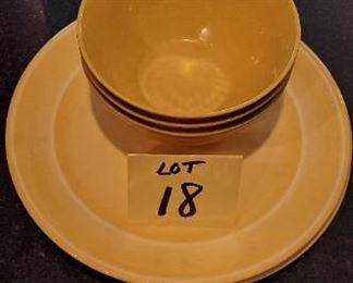 Lot #18 - $6 Set of Threshold Melamine dishes (3 bowls & 4 plates)