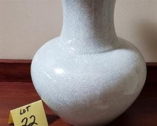 Lot #22 - $10 Crackled Vase 14" tall
