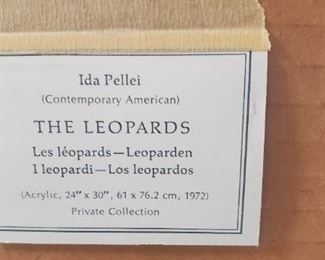Lot #40 - $100 Ida Pellei "The Leopards" 29"x35" 
