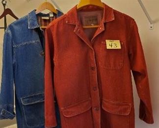 Lot #43 - $30 Lot of 2 jackets - Liz Claiborne denim Size M - Gotcha Covered red denim size M