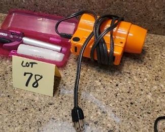 Lot #78 - $4 Travel curling iron & blow dryer