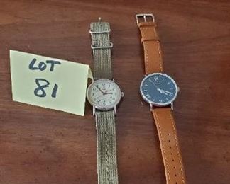 Lot #81 - $20 Lot of 2 Timex Watches (working condition)