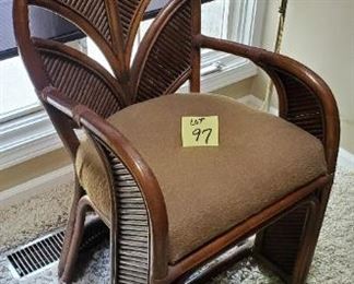 Lot #97 - $50 Bentwood barrel chair 20"wide x 20"deep x 34"tall