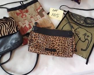 Lot #105 - $8 Lot of 4 bags (elephant bag 8 3/4" x 10")