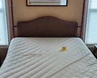Lot #134 - $150 Full size bed (Mattress, box springs, rails & headboard)