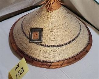 Lot #153 - $15 African reed farmers hat - Made in Ghana
