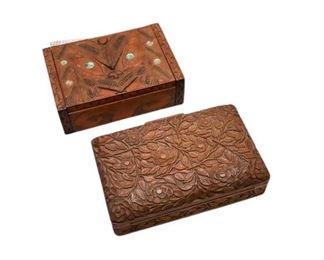21. Pair of Decorative Wooden Boxes