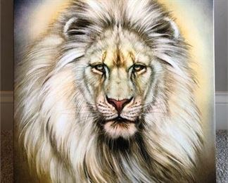 37. White Lion by Martin Katon, signed Limited Edition