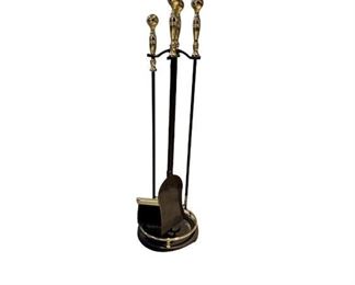 58. Classic Brass Handle Fire Place Tool Set