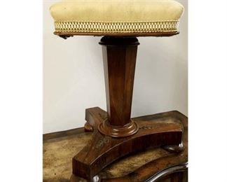 61. Victorian Style Rosewood Piano Stool