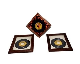 78. Set of Three 3 Framed Vintage Sun Records by Jerry Lee Lewis