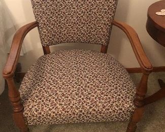 Marble Arm Floral Chair