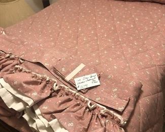 Full/ Queen Bed Spread with Window Treatment