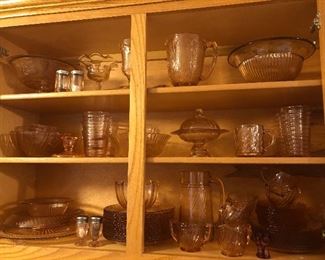 Roseland Pink Glass Dishes