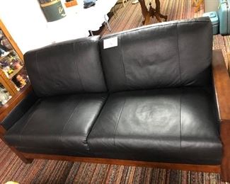 Black Sofa with Two Cushions