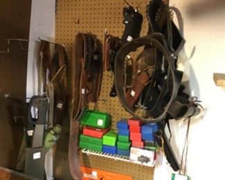 Collection of Leather Pieces (Gun Holsters w Belts)