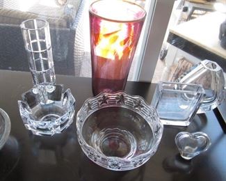 Tiffany bowl, Baccarat vase, Orefors and more!