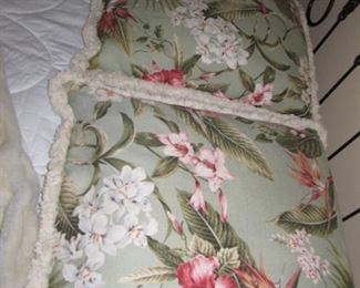 Vintage barkcloth style pillows